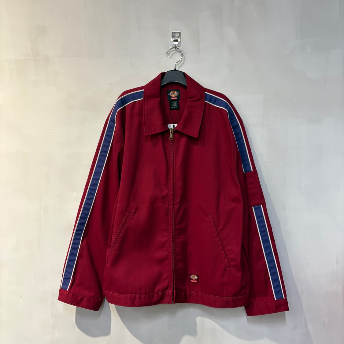 디키즈 x 슈프림 스트라이프 아이젠하워 워크 자켓 마룬 상품이미지1