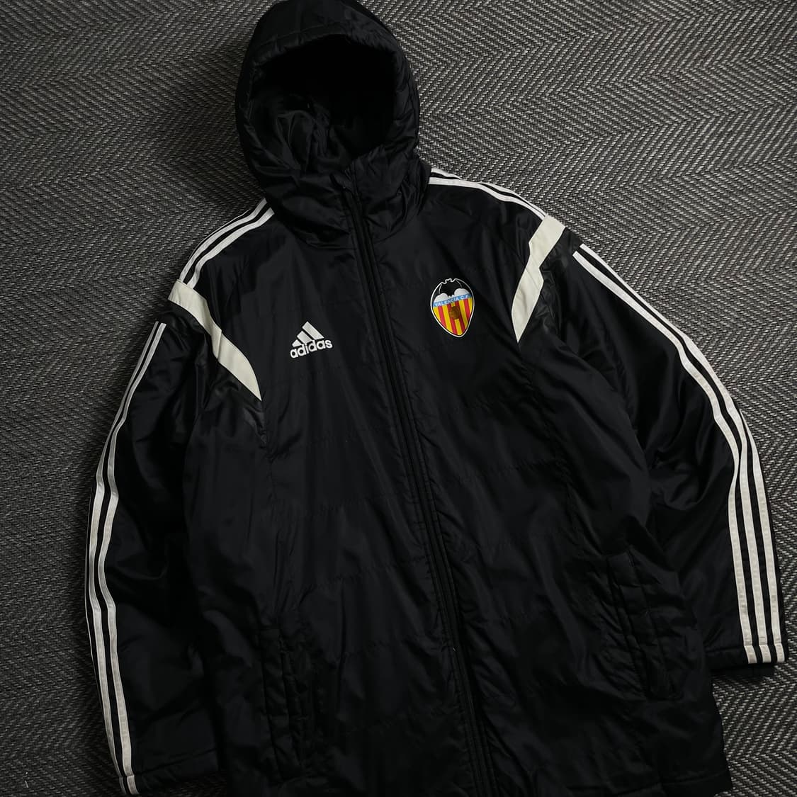 아디다스 FC 발렌시아 삼선 스트라이프 돕바 롱패딩y 4676 상품이미지1