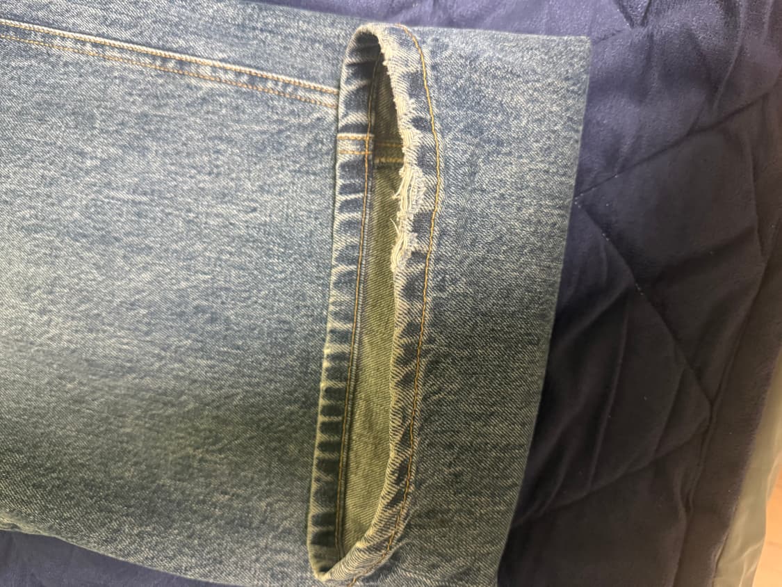 해칭룸 와이드커브진 워시드블루 1사이즈 상품이미지5