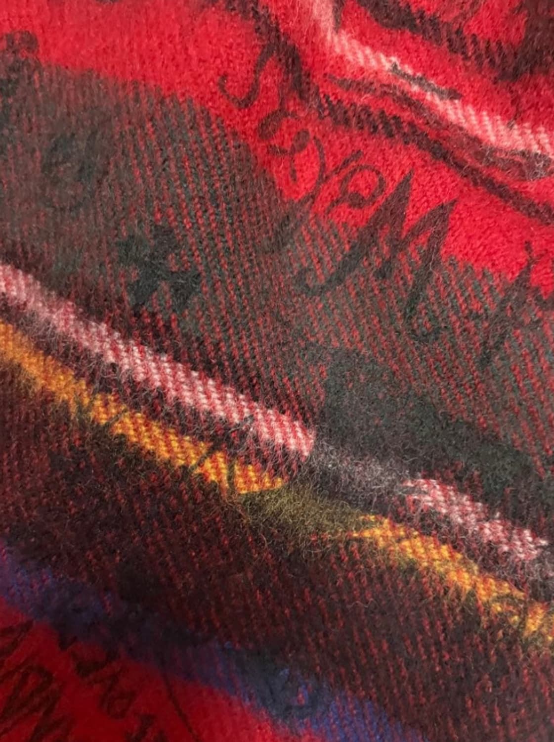 히스테릭 글래머 존 스콧 스코틀랜드 퓨어 울 목도리 머플러 스툴 상품이미지2