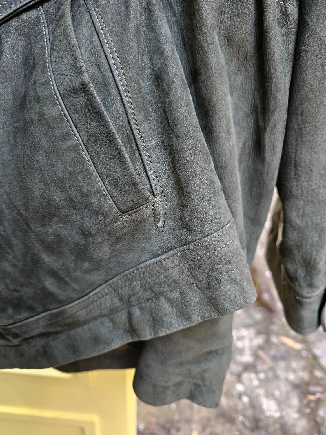 Schiattis Italy 카키 램스킨 필드자켓 상품이미지10