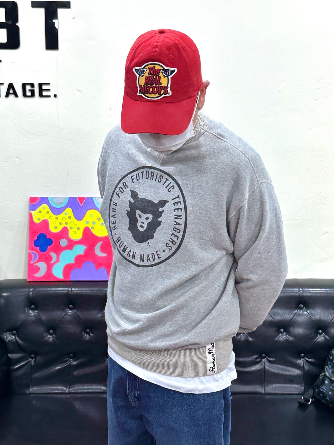 휴먼메이드 스웻셔츠 그레이 XL 상품이미지2