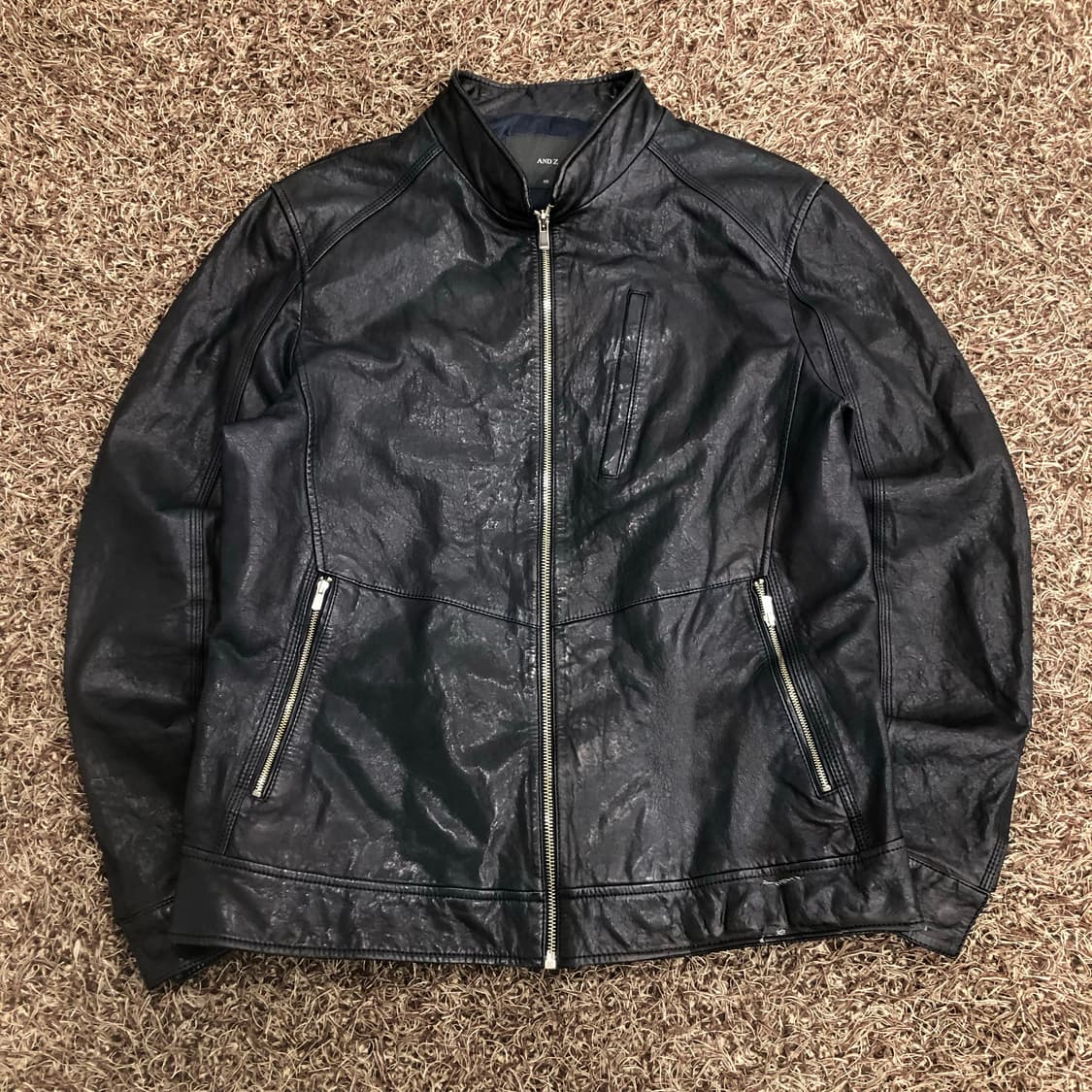 앤드지 양가죽 집업 레더 가죽 자켓 상품이미지1