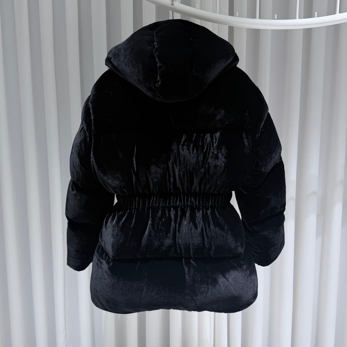 (A+/38) / 프라다 블랙 밸벳 다운 패딩 자켓 상품이미지6