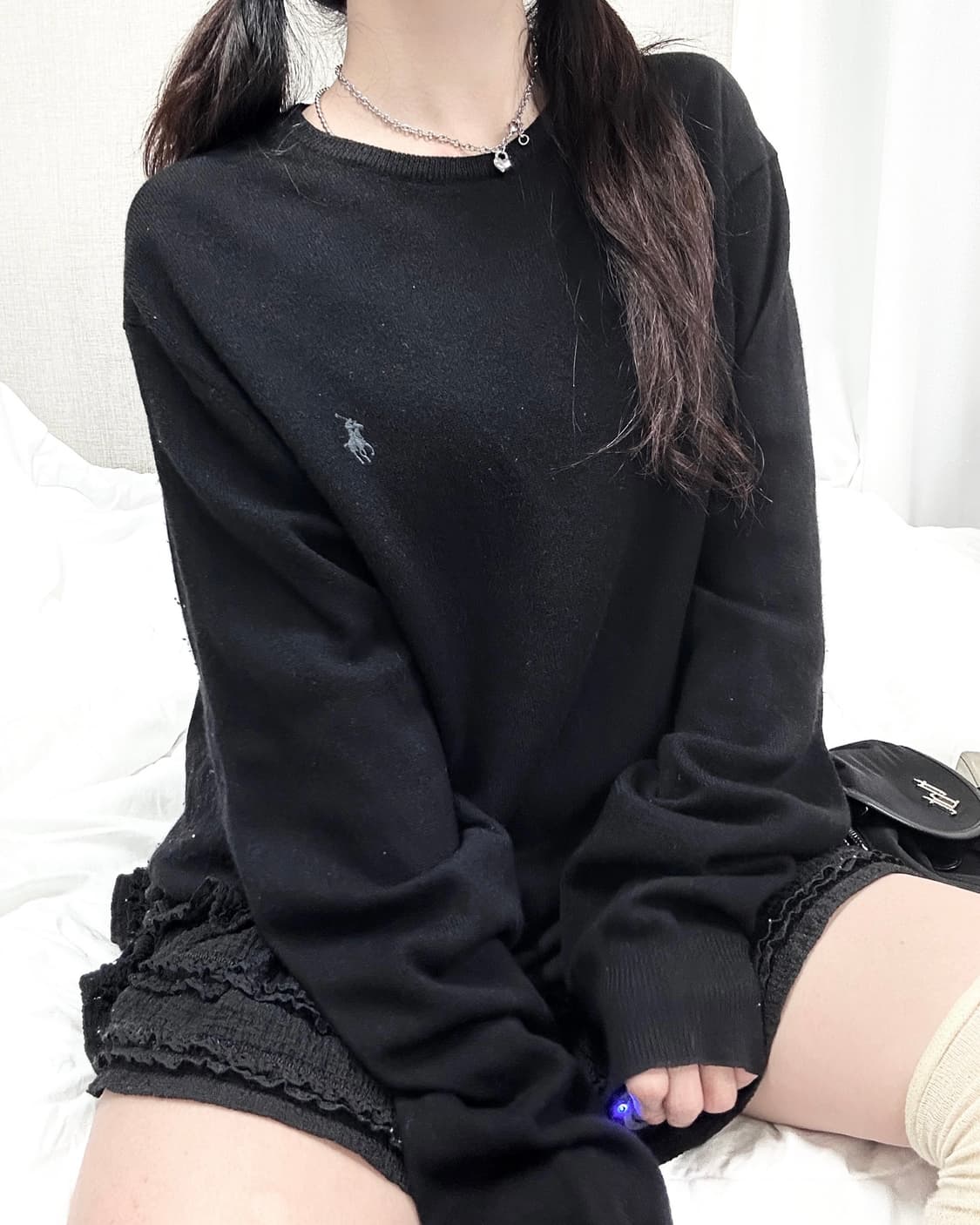 폴로 그레이포니 블랙 메리노울 니트 상품이미지1