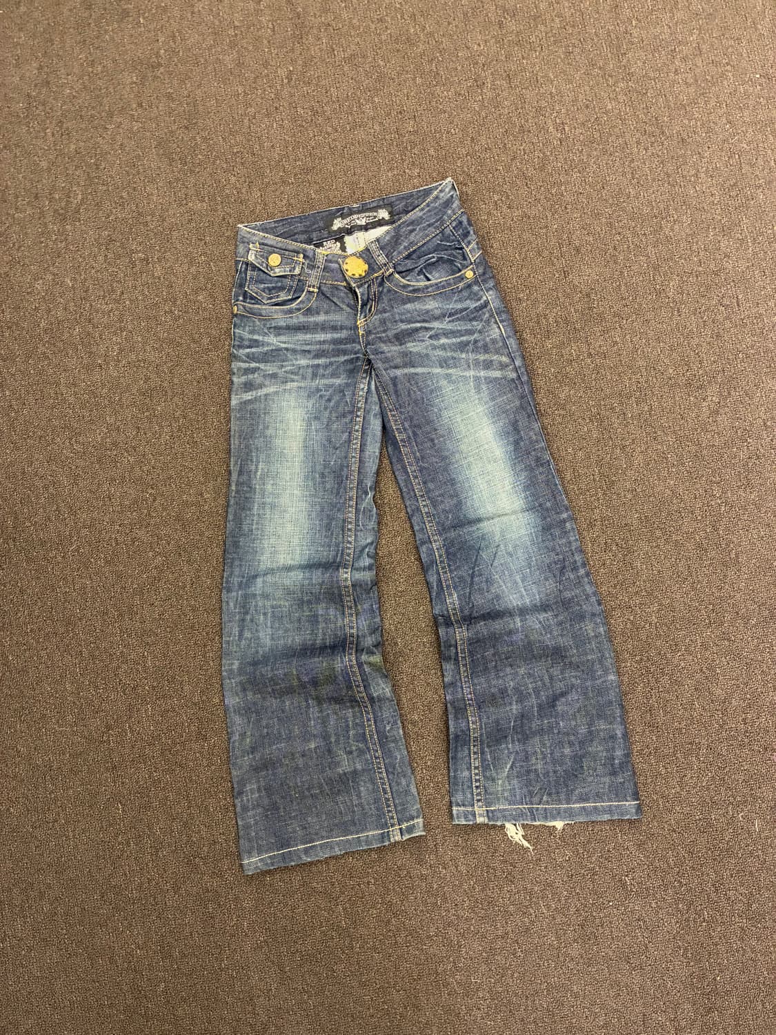 23)레드페퍼 빈티지 y2k 로우라이즈 플레어 데님팬츠 상품이미지4