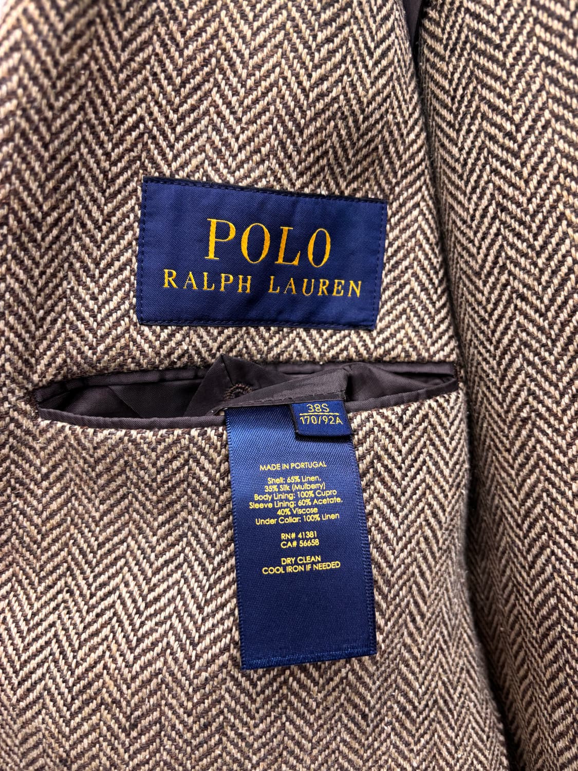 폴로 랄프로렌 POLO 헤링본 리넨 실크 블레이저 자켓 상품이미지3