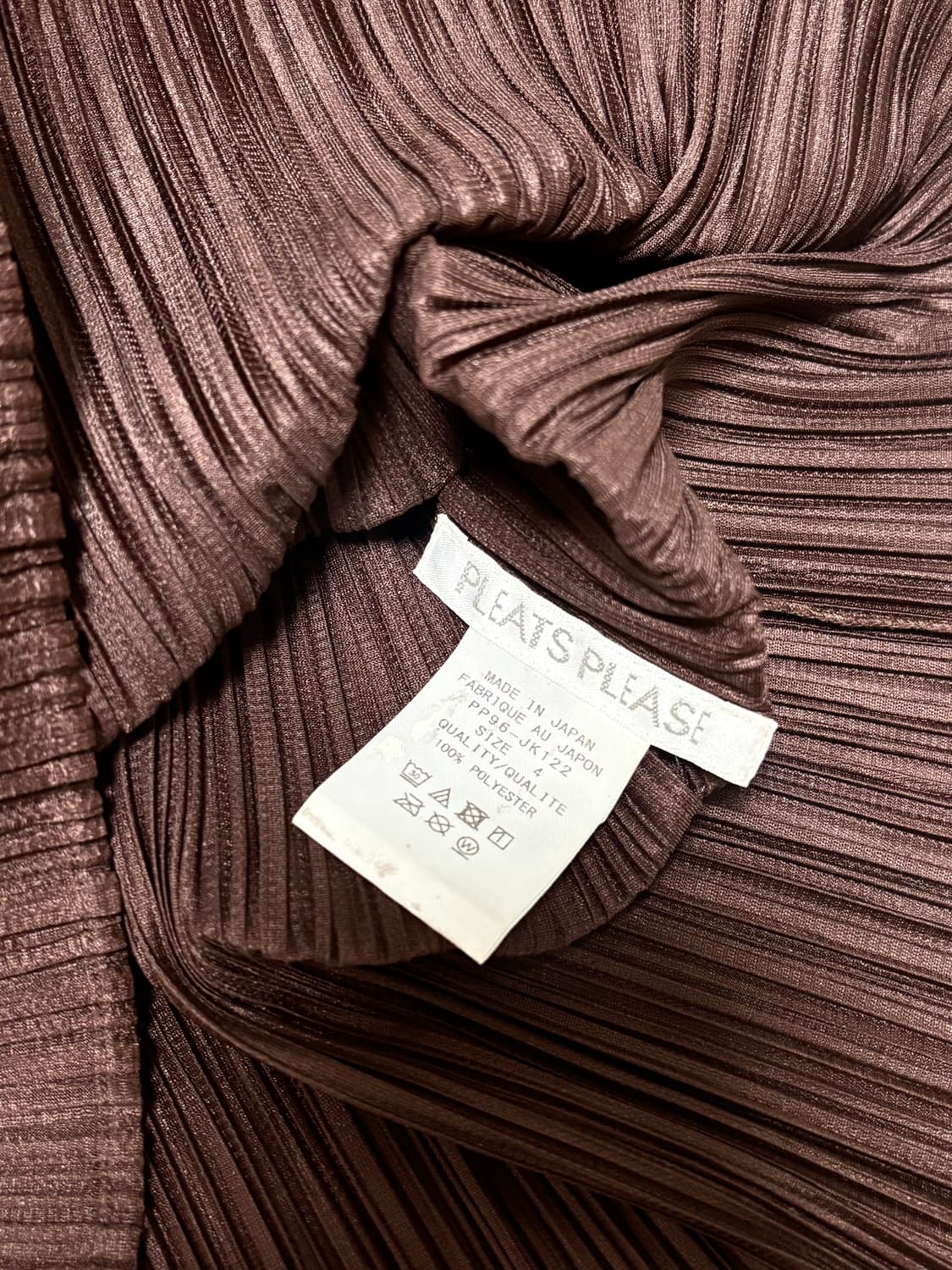 플리츠플리즈 베이직 긴팔 브라운 3사이즈 / 55-55반 상품이미지4