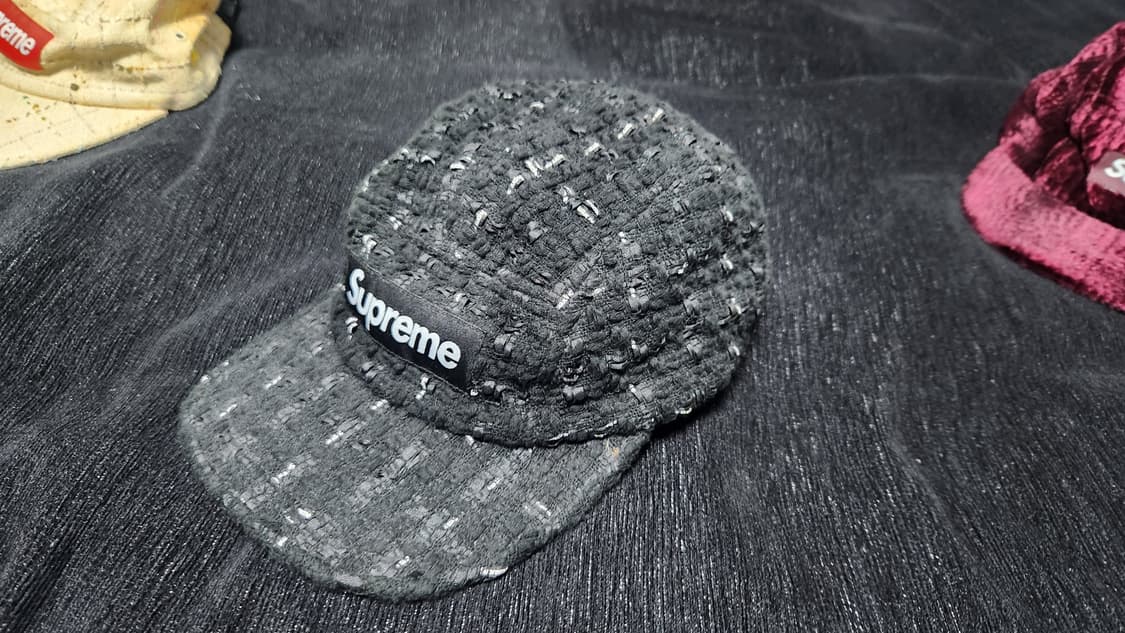 슈프림 리본 부클레 박스로고 캠프캡 상품이미지1