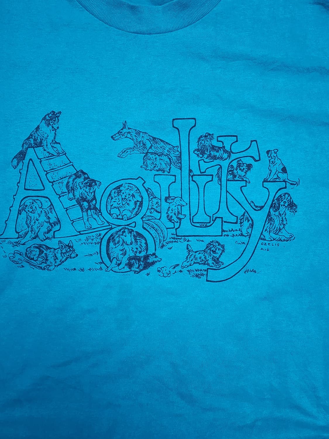 80-90s 오리지널 OZELIS “Agility Dog” 티셔츠 50 상품이미지3