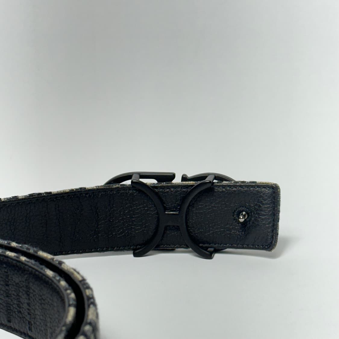 [S급/100] 디올 오블리크 자카드 CD 벨트 흑장 상품이미지3