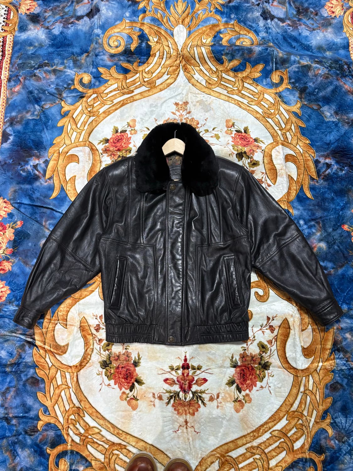 POSITANO 양가죽 G-1 봄버 무스탕 레더자켓 상품이미지1