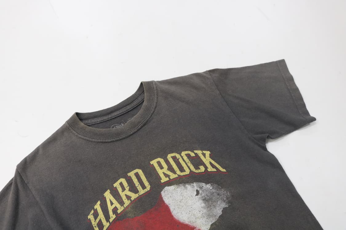 하드락 카페 발리 빈티지 페이디드 차콜 그래픽 반팔 티셔츠 (S) 상품이미지3