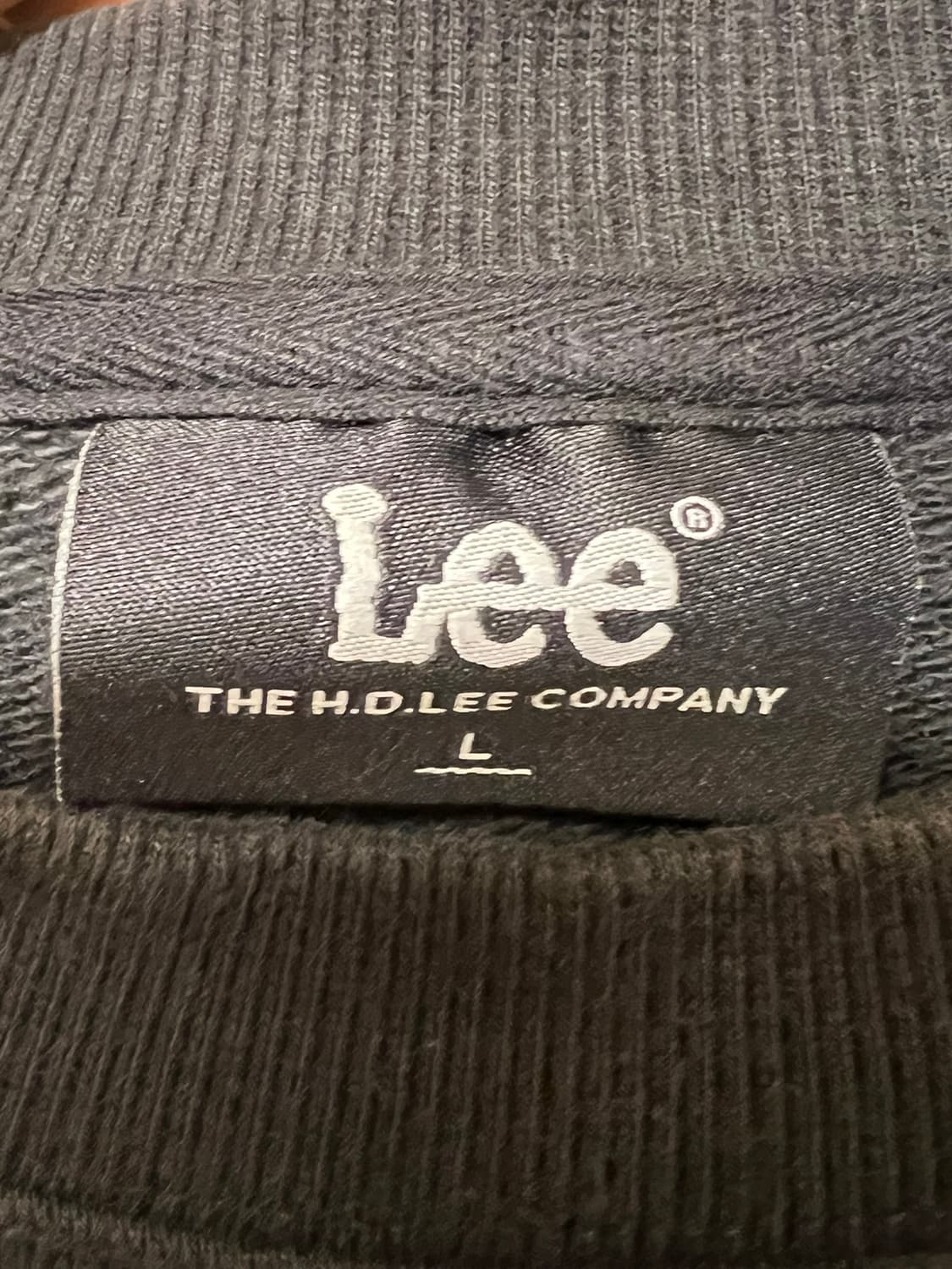 [L] Lee 아치 로고 스웻셔츠 블랙 맨투맨 캐주얼 크루넥 티셔츠 상품이미지8