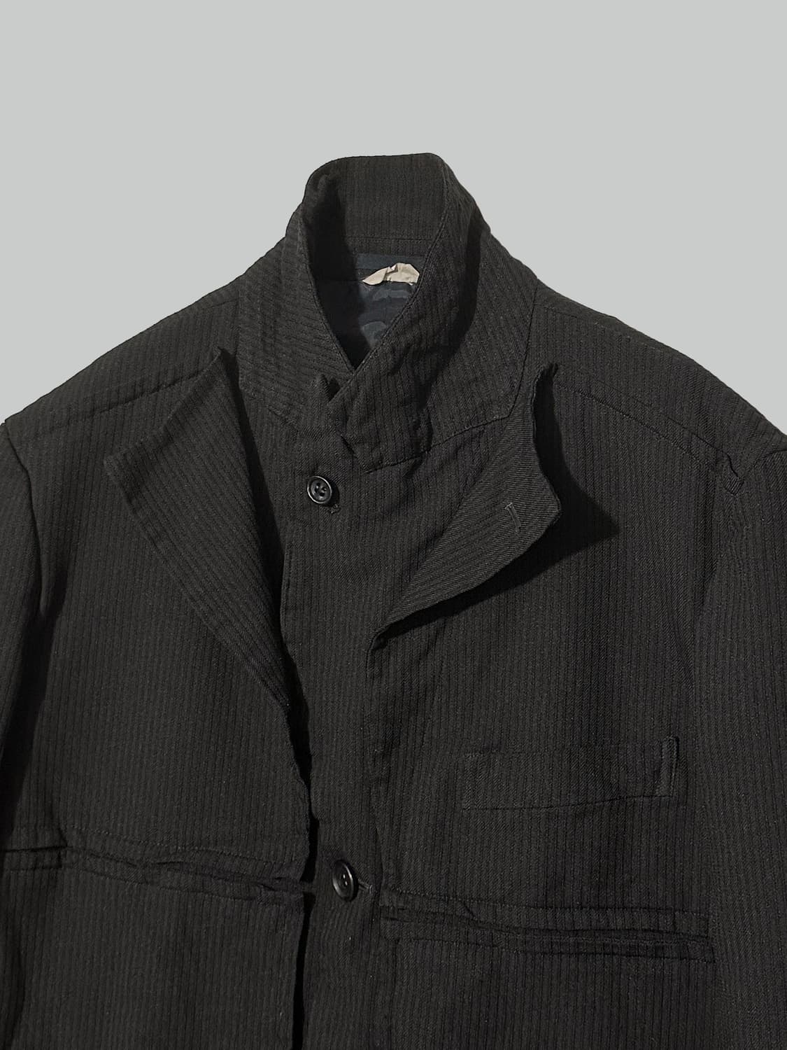 꼼데가르송 옴므 듀스 축융 폴리 더블 카라 블레이저 상품이미지4