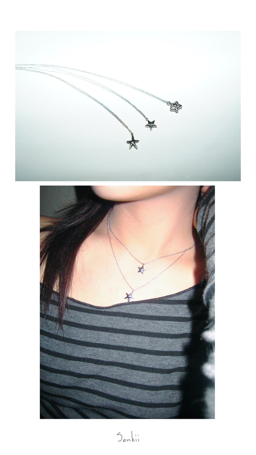 wish star necklace 위시 스타 써지컬스틸 체인 별 목걸이 상품이미지4