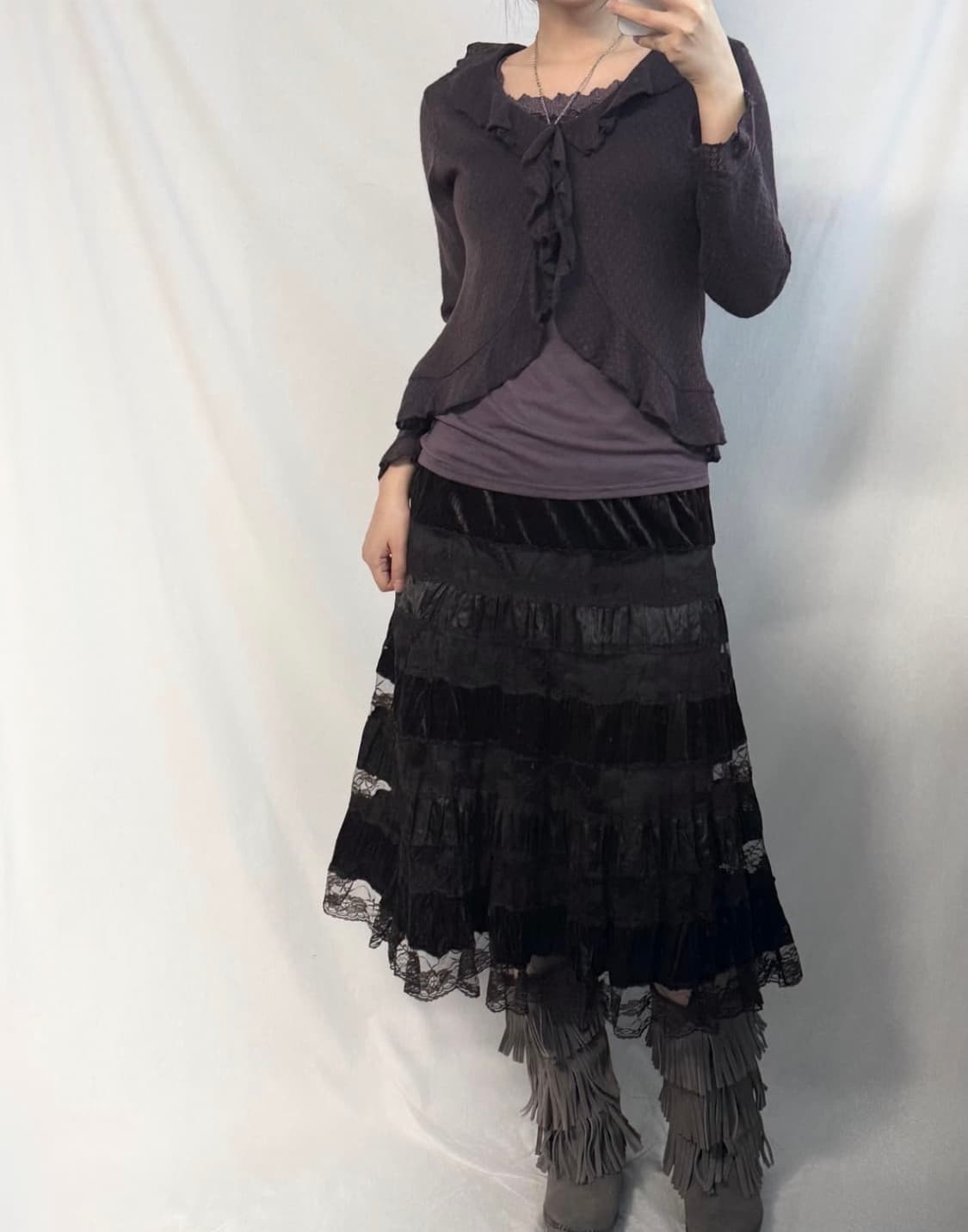 Rosa cherry 러플 가디건 상품이미지3