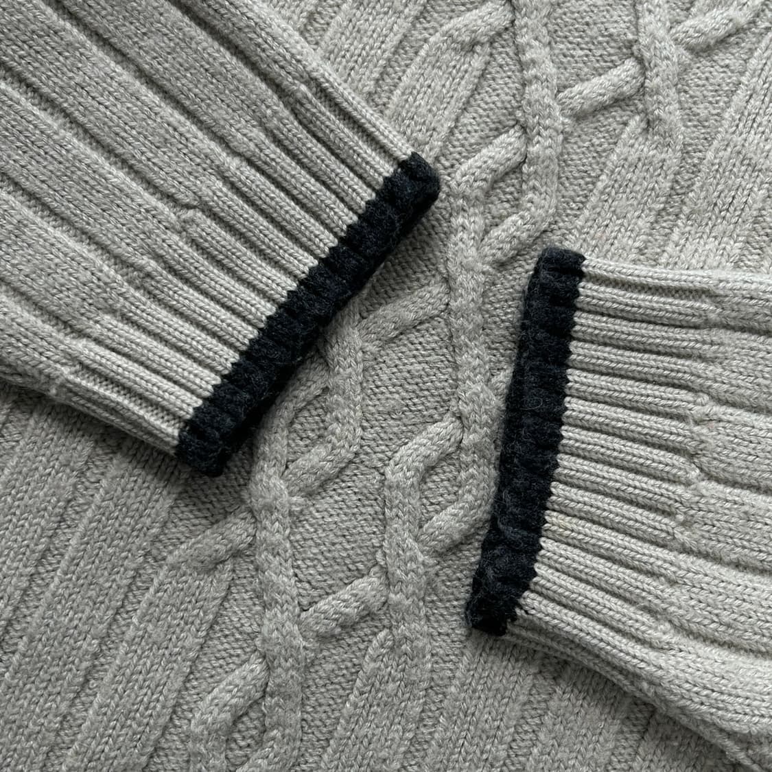 라코스테 베이지 라운드 케이블 니트 상품이미지5