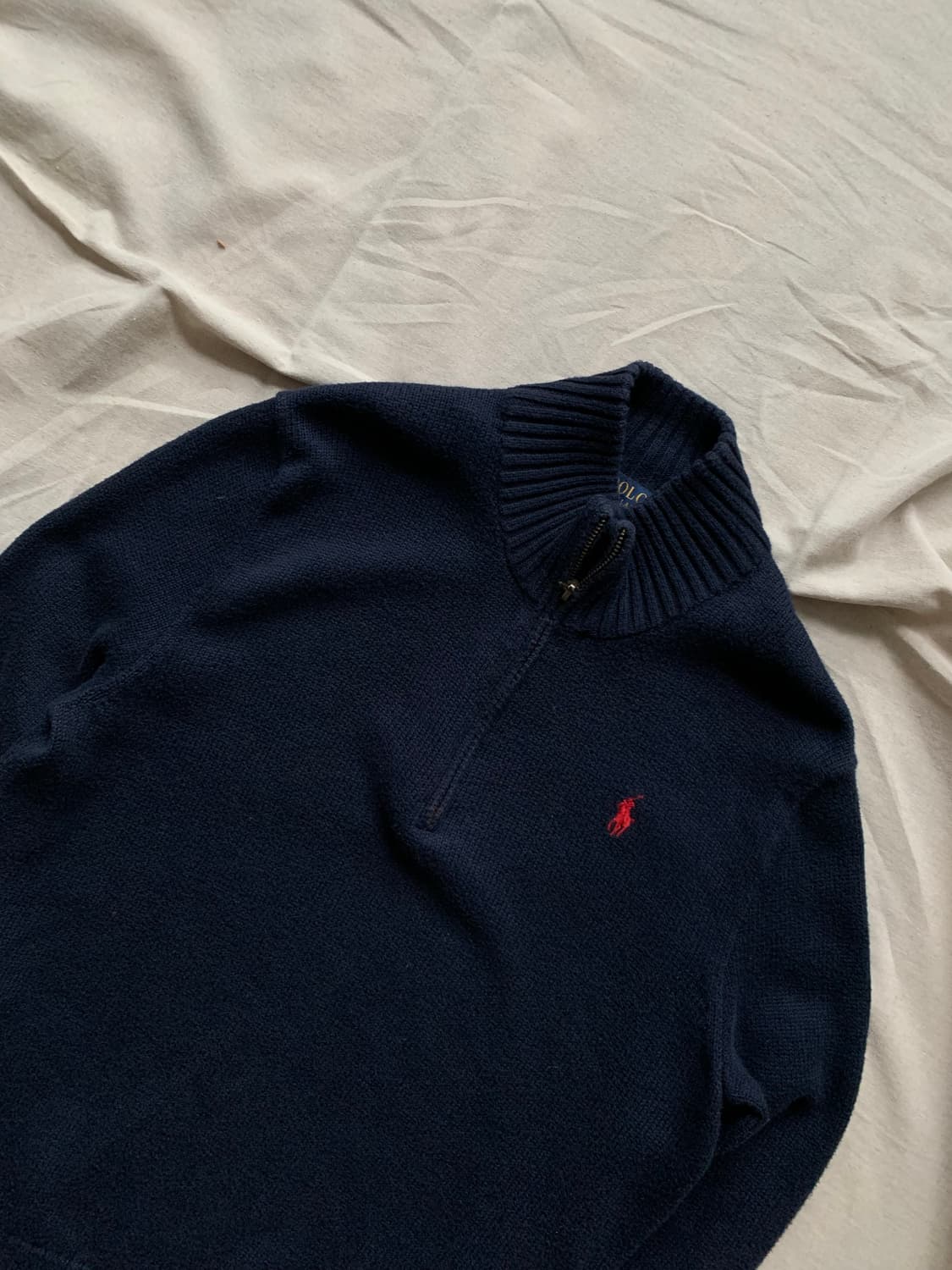 폴로 랄프로렌 신형택 포니로고 네이비 반집업 니트 상품이미지6