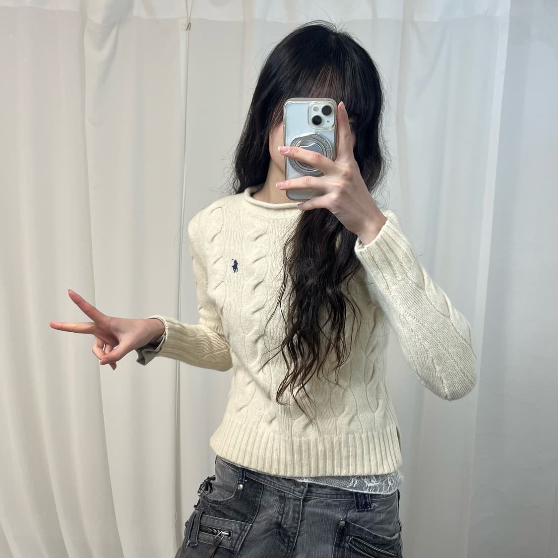 Polo Ralph Lauren Ivory Cable Knit 상품이미지2