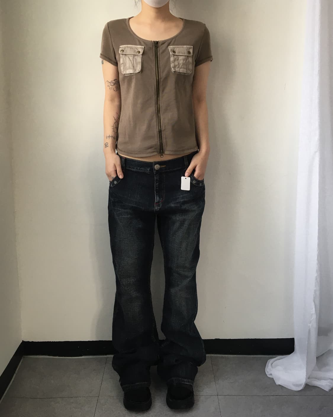 Back pocket point denim pants 상품이미지7