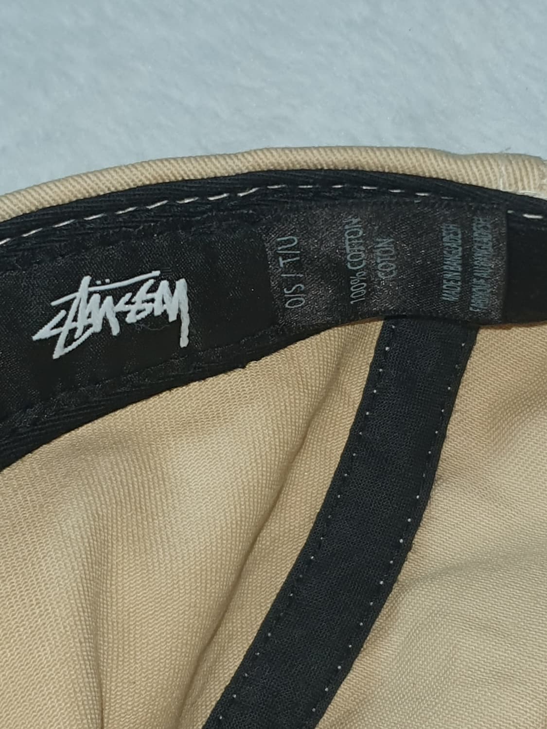 스투시 STUSSY 로고 가죽스트랩 캠프캡.베이지.설명확인 상품이미지5