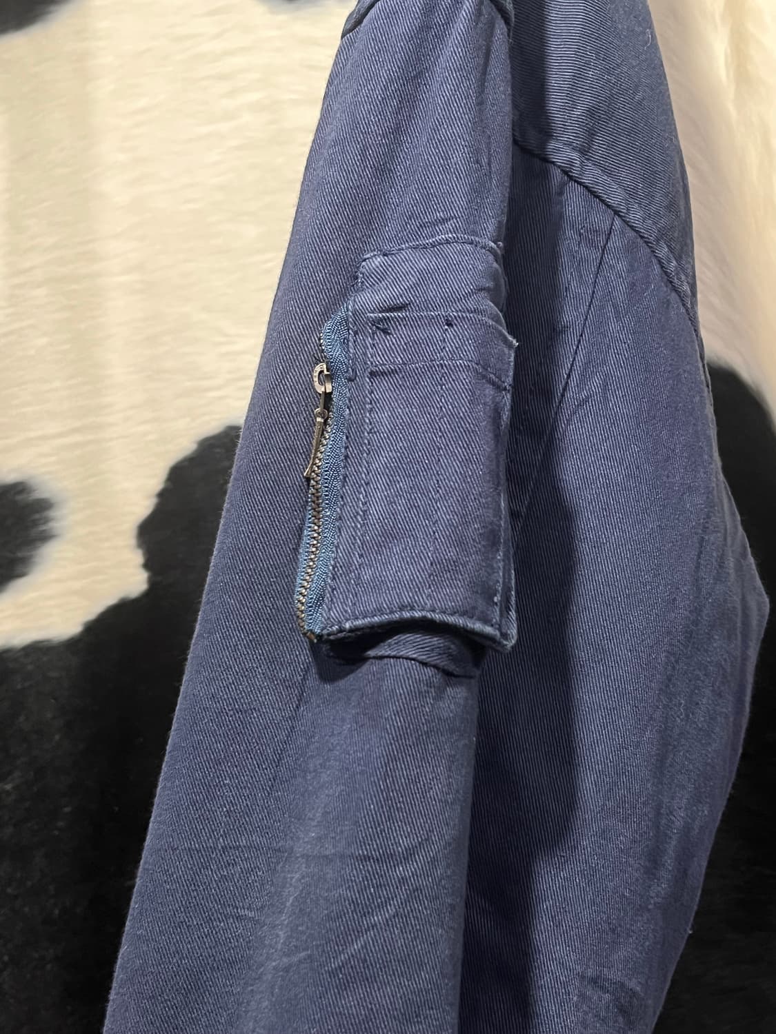 네이비 프린팅 바시티 자켓 상품이미지4