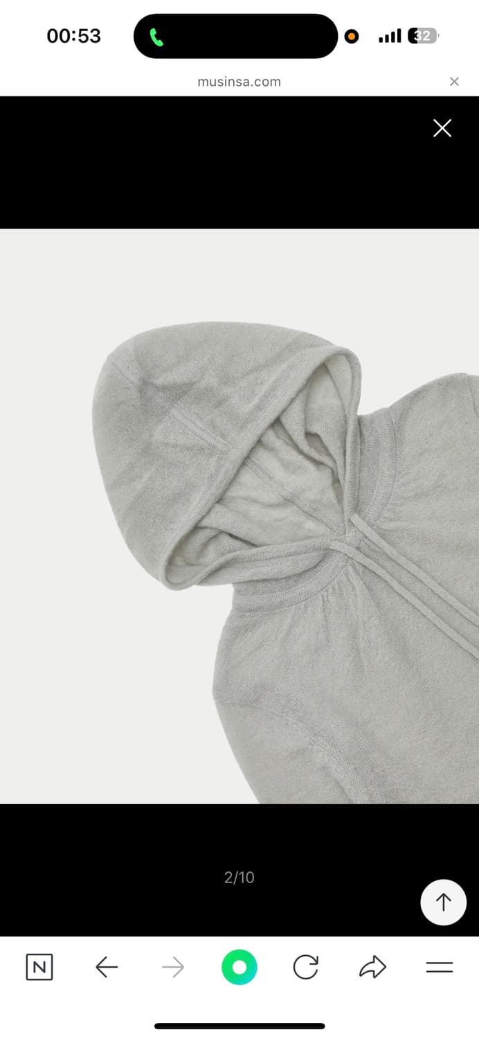 아모멘토 시어 후디드 니트 상품이미지2