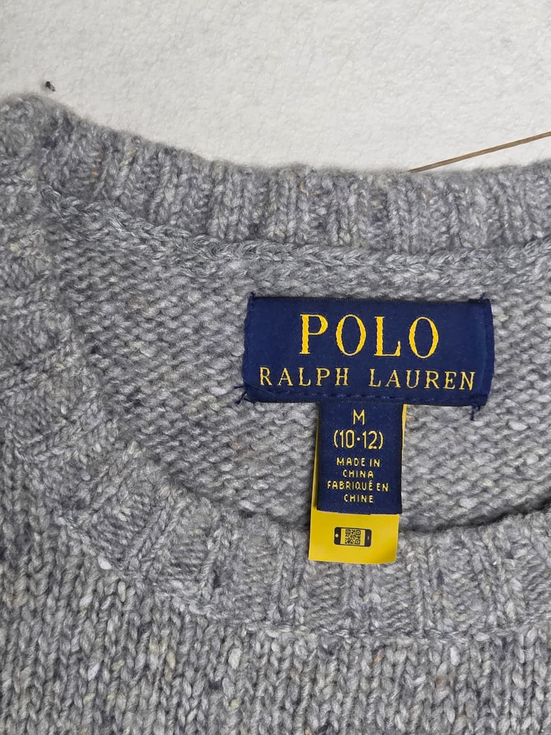 폴로 랄프로렌 니트 폴로로고 회색니트.새제품급 여성 44 아동 10-12 상품이미지3
