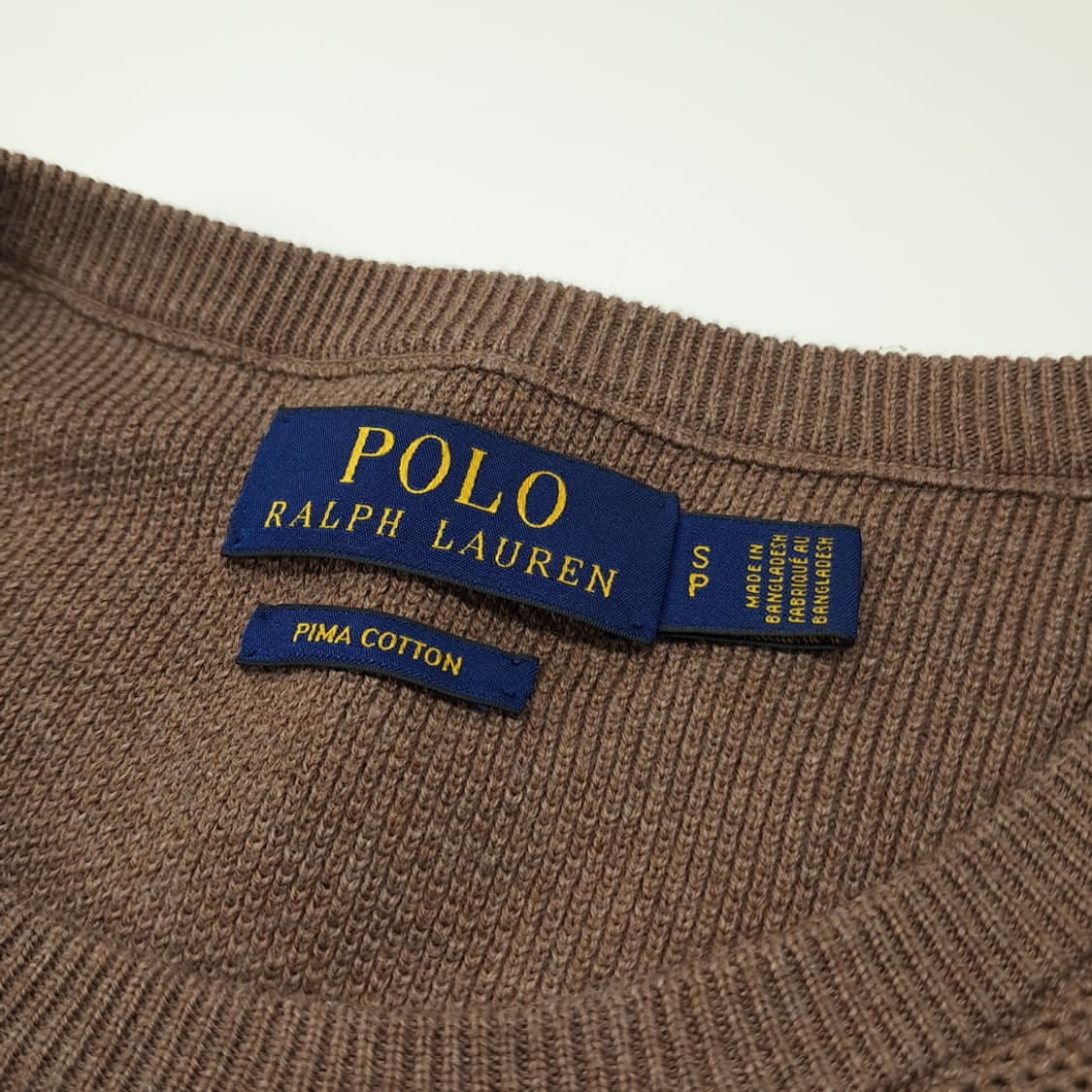 CL007 S 폴로 랄프로렌 피마 코튼 카멜 케이블 니트 상품이미지3