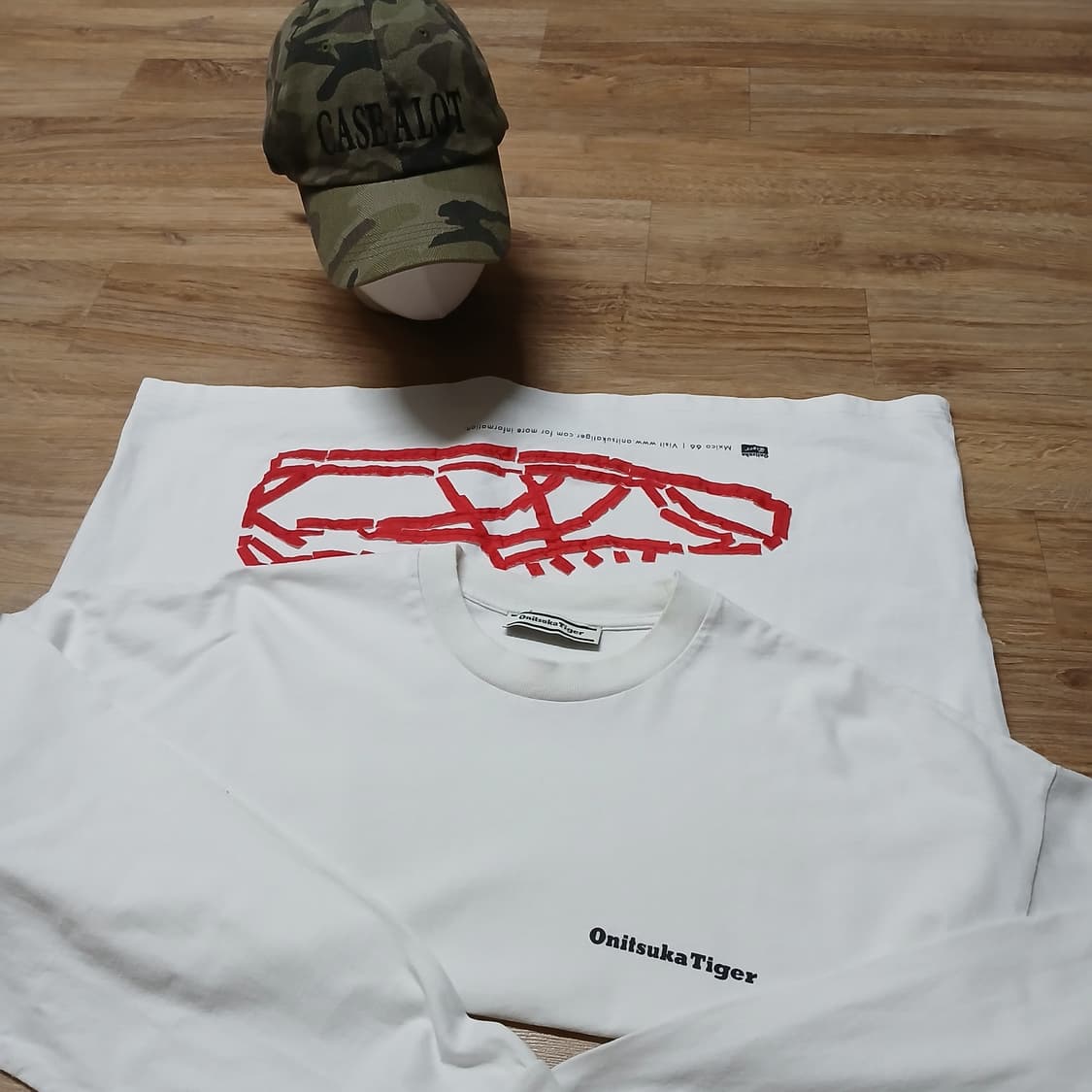 오니츠카타이거 onitsuka tiger 롱슬리브 긴팔티 오버핏 호랑이 상품이미지1