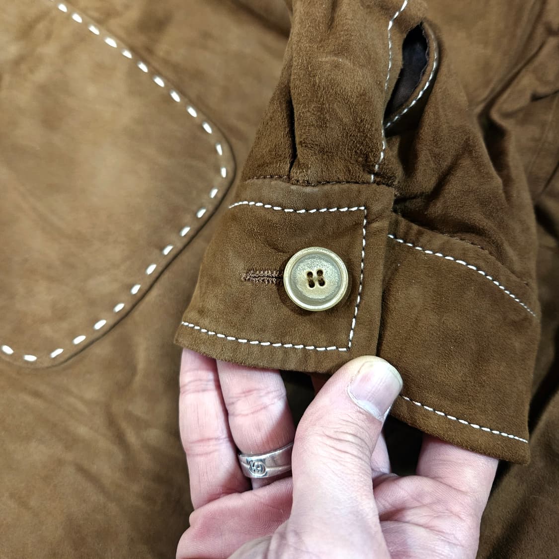 라마따(La-Matta)in Italy 염소가죽 스티치 웨스턴 셔츠 자켓 상품이미지6