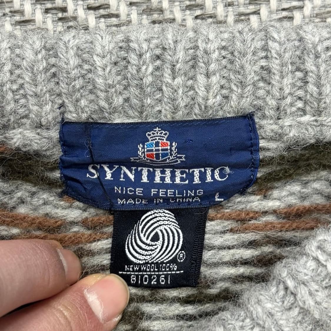 SYNTHETIC 노르딕 패턴 울 니트 v1911  상품이미지5