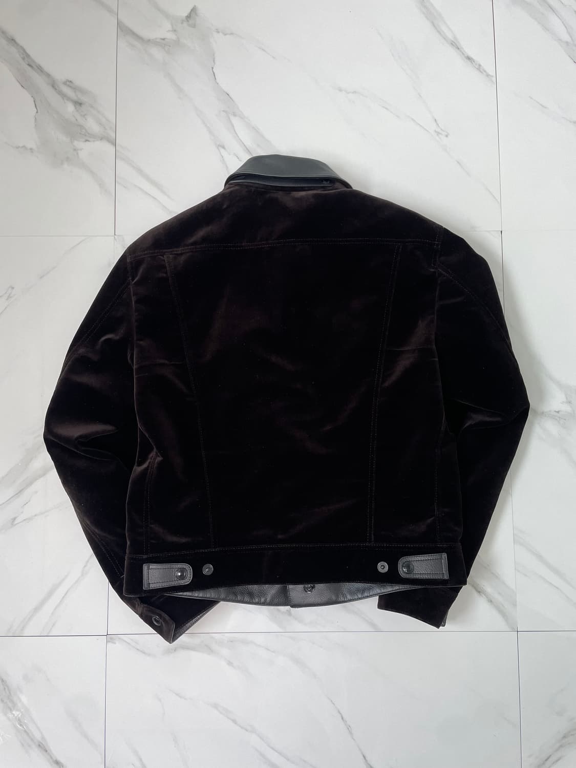 새상품 톰포드 레더 벨벳 웨스턴 트러커 자켓 50 상품이미지3