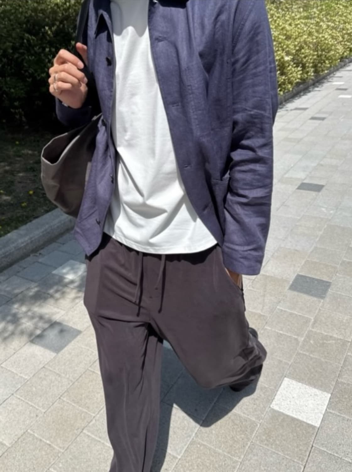 아모멘토 이지 밴딩 팬츠 차콜 상품이미지3