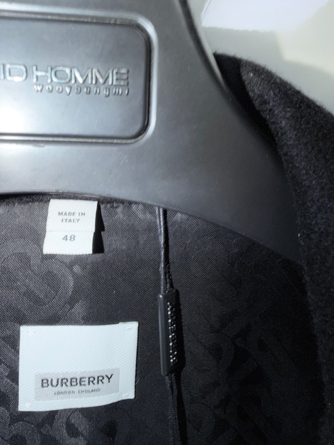 버버리 캐시미어100% 핸드메이드 싱글 코트/48(50) 상품이미지6