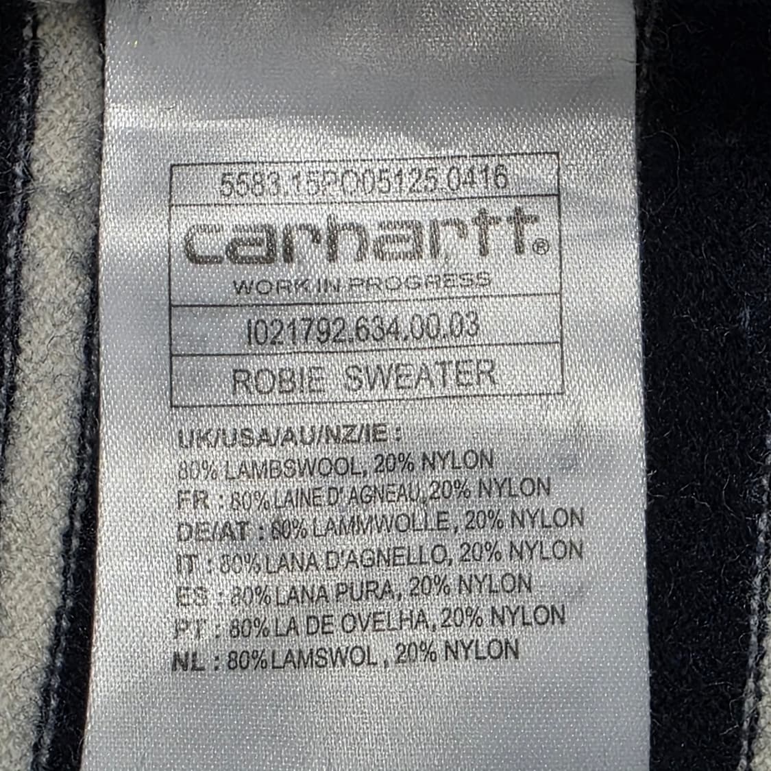0092 Carhartt WIP 로비 스트라이프 램스울 니트 (L) 상품이미지6