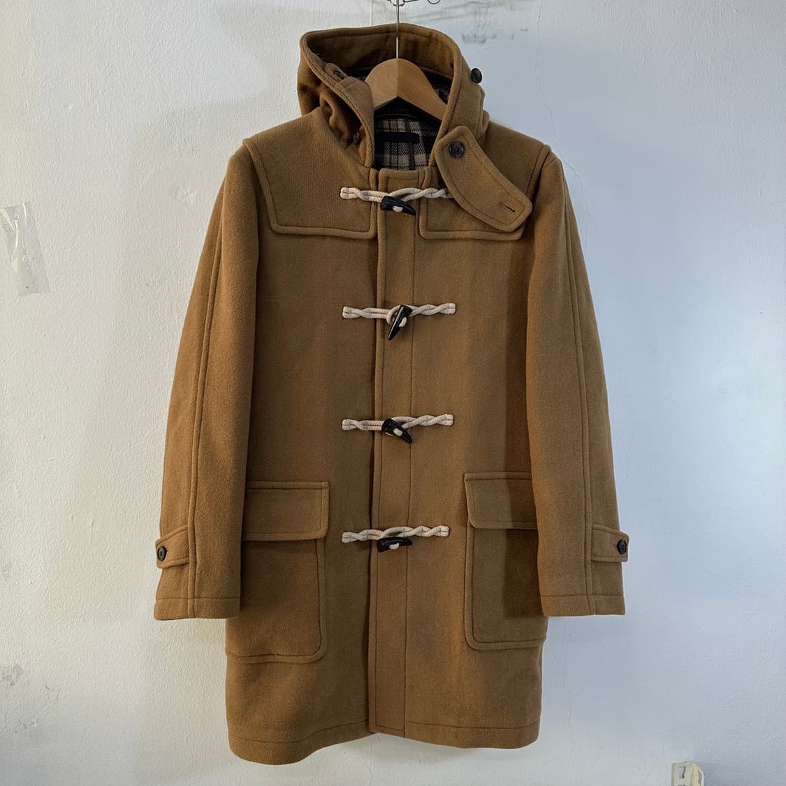 95-100 유니클로 베이지 떡볶이 더플코트 상품이미지2