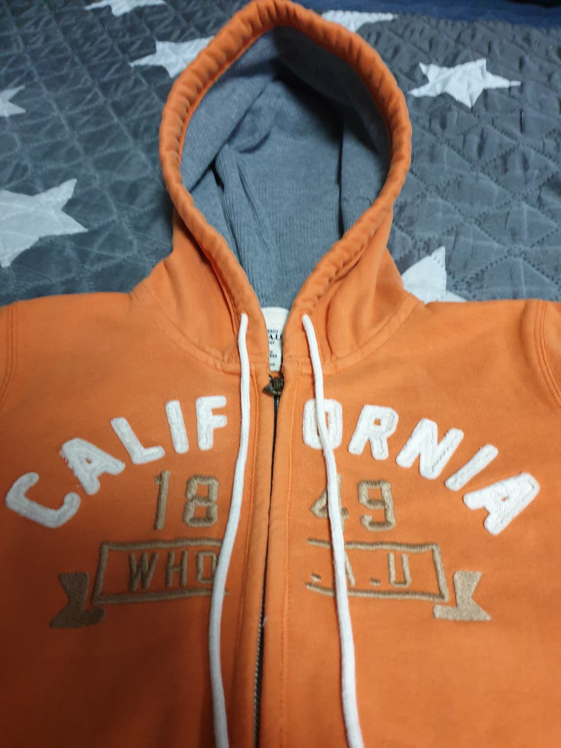 후아유 캘리포니아 빈티지 자수 기모 후드집업 (S) 상품이미지2