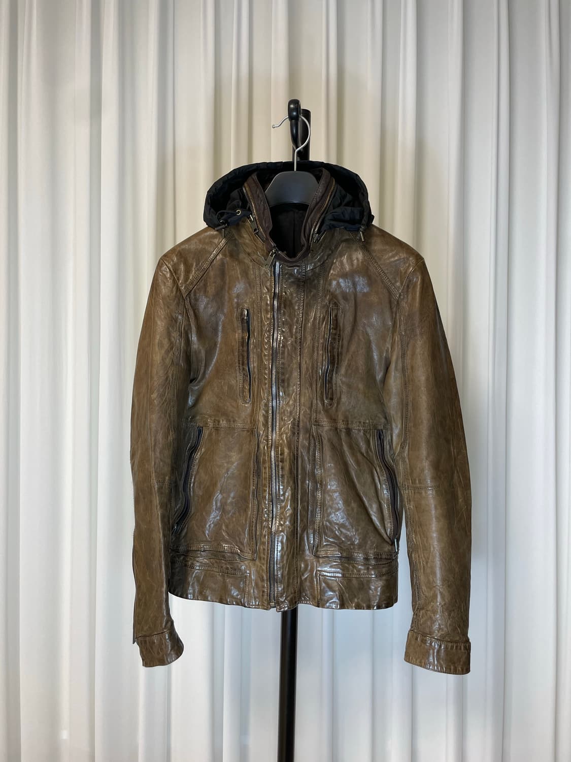 솔리드 옴므 올드 램스킨 레더 자켓 상품이미지1