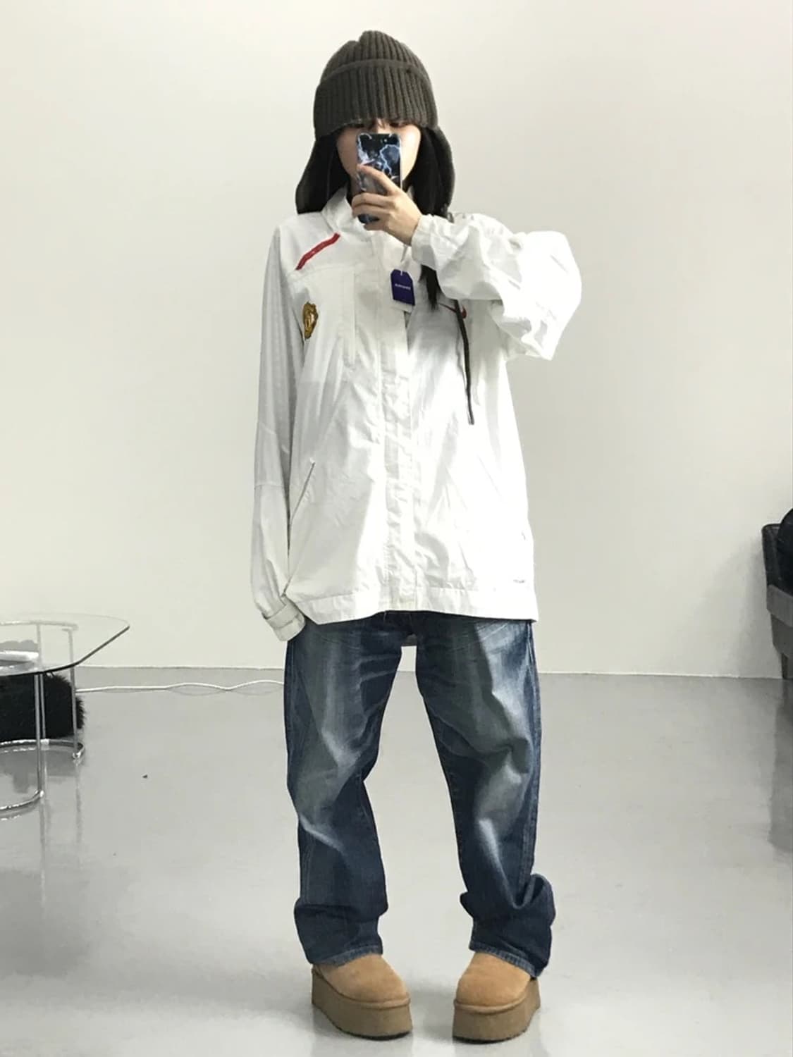 나이키 맨체스터 유나이티드 윈드브레이커 화이트 재킷 상품이미지1