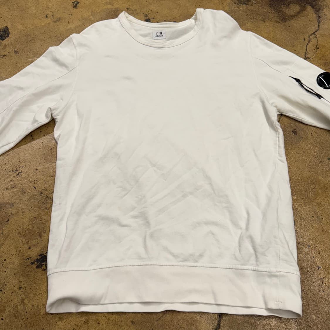 [정품/95,m] C.P.컴퍼니 화이트 긴팔 티셔츠 b18 상품이미지3