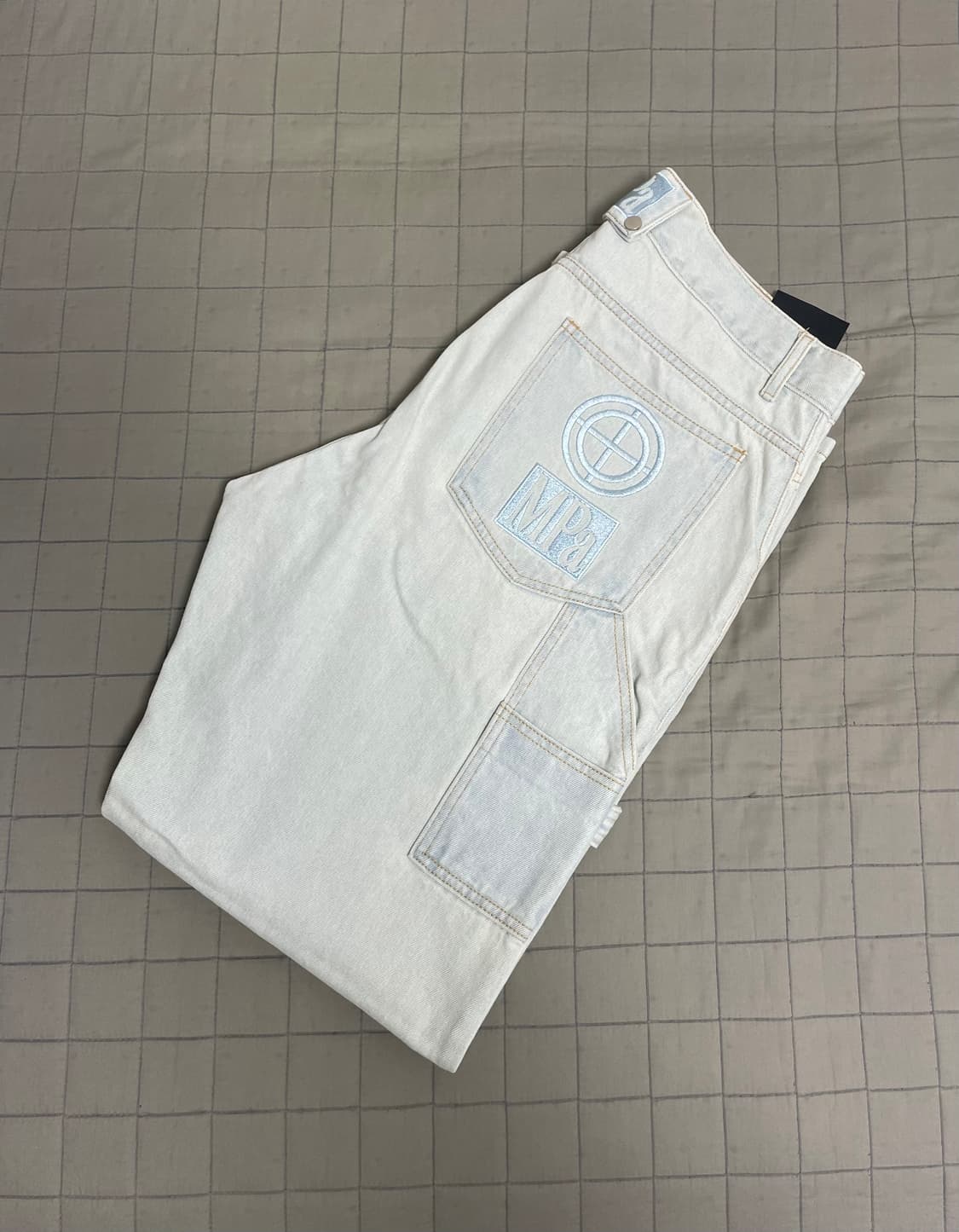 [L]PLASTICPRODUCT 페인터 데님팬츠 아이스블루 상품이미지1