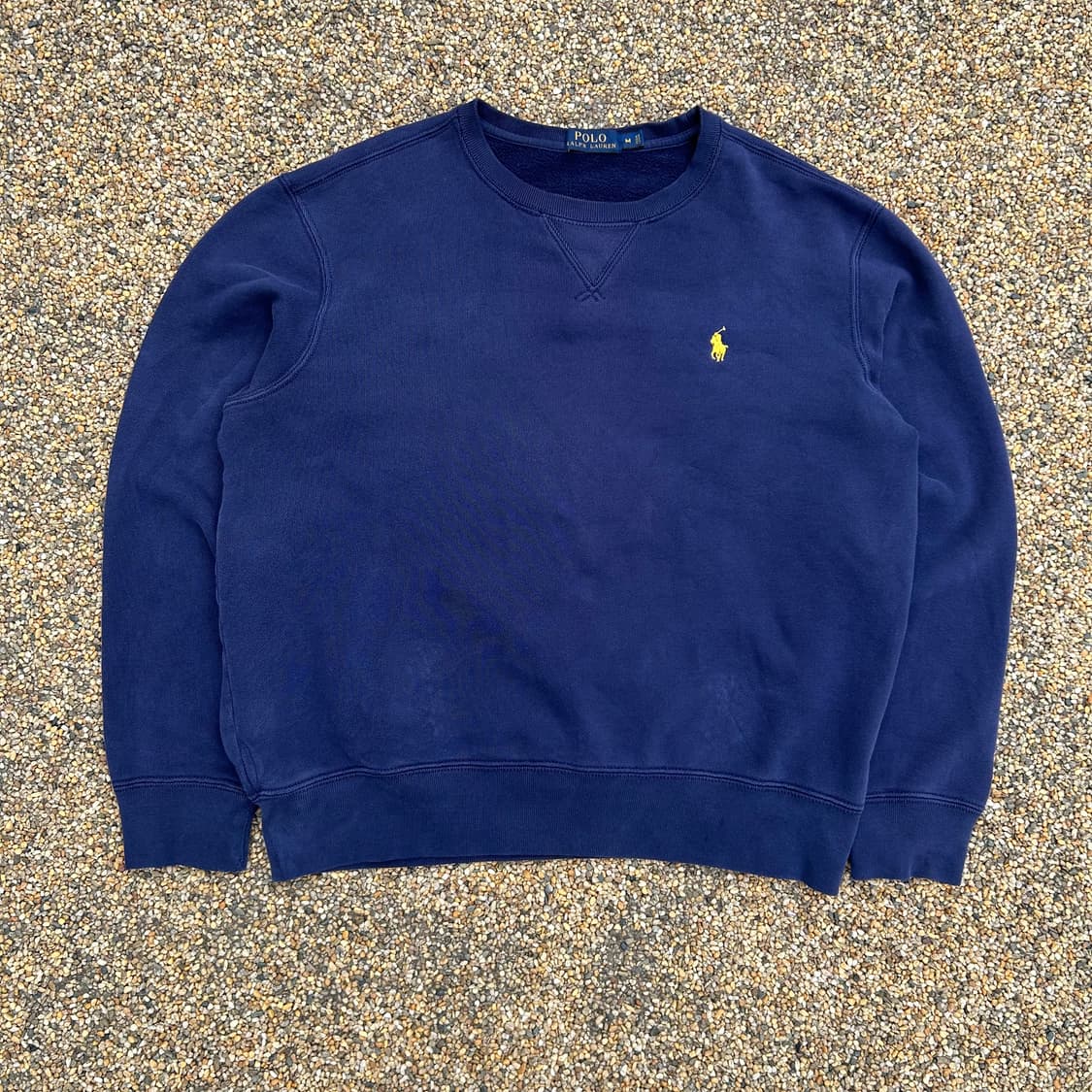 폴로 (POLO RalphLauren)네이비 옐로우 로고 맨투맨 상품이미지1