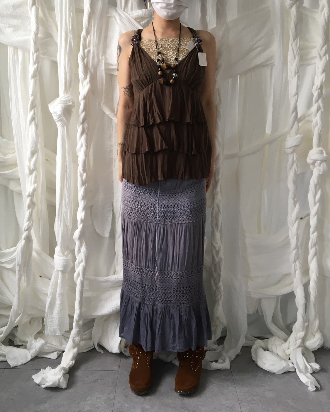 Ethnic mood layer sleeveless 상품이미지1