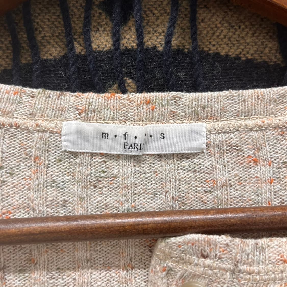 빈티지 코지룩 오트밀 반버튼 딱붙핏 긴팔 롱슬리브 K0044 상품이미지5