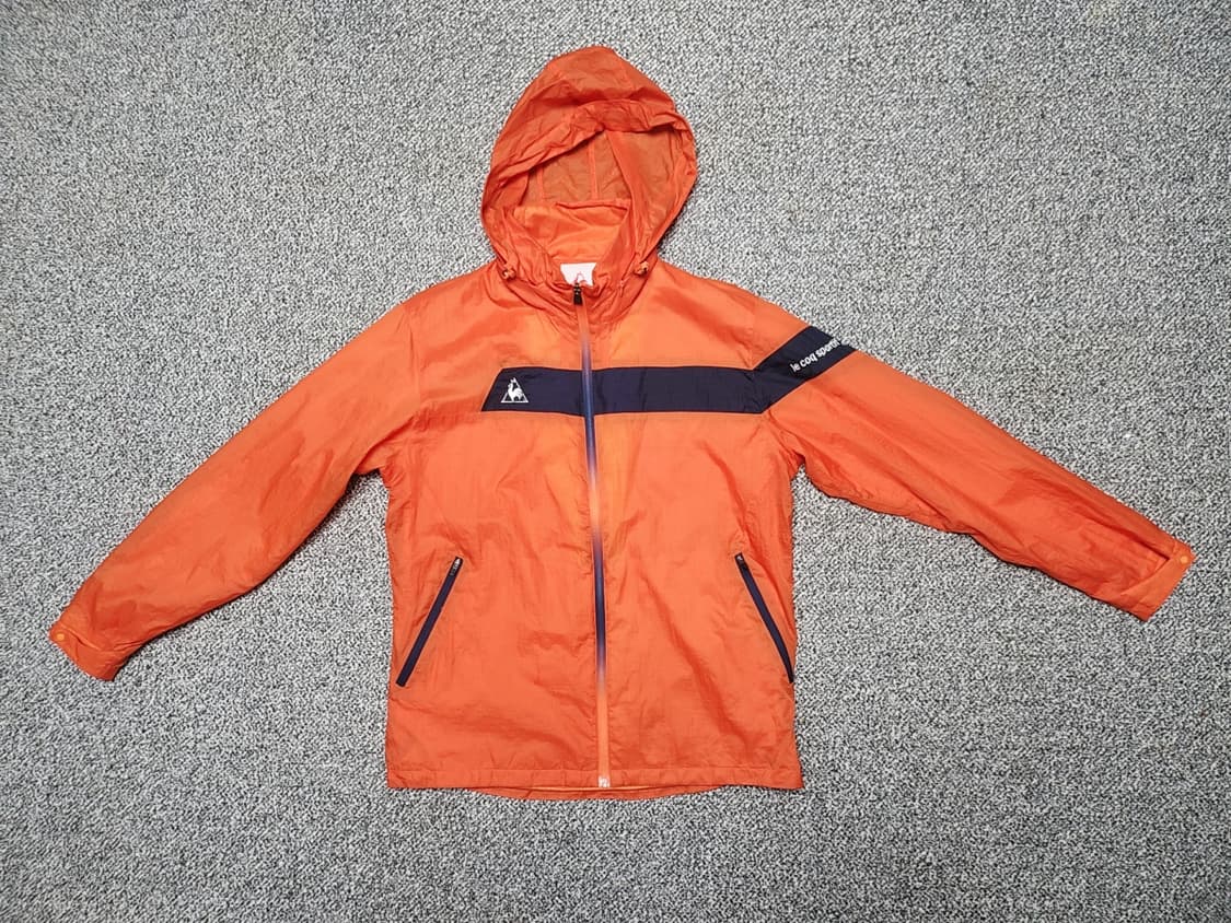 [100] 르꼬끄 오렌지색 바람막이 후드 자켓 (2827) 상품이미지2