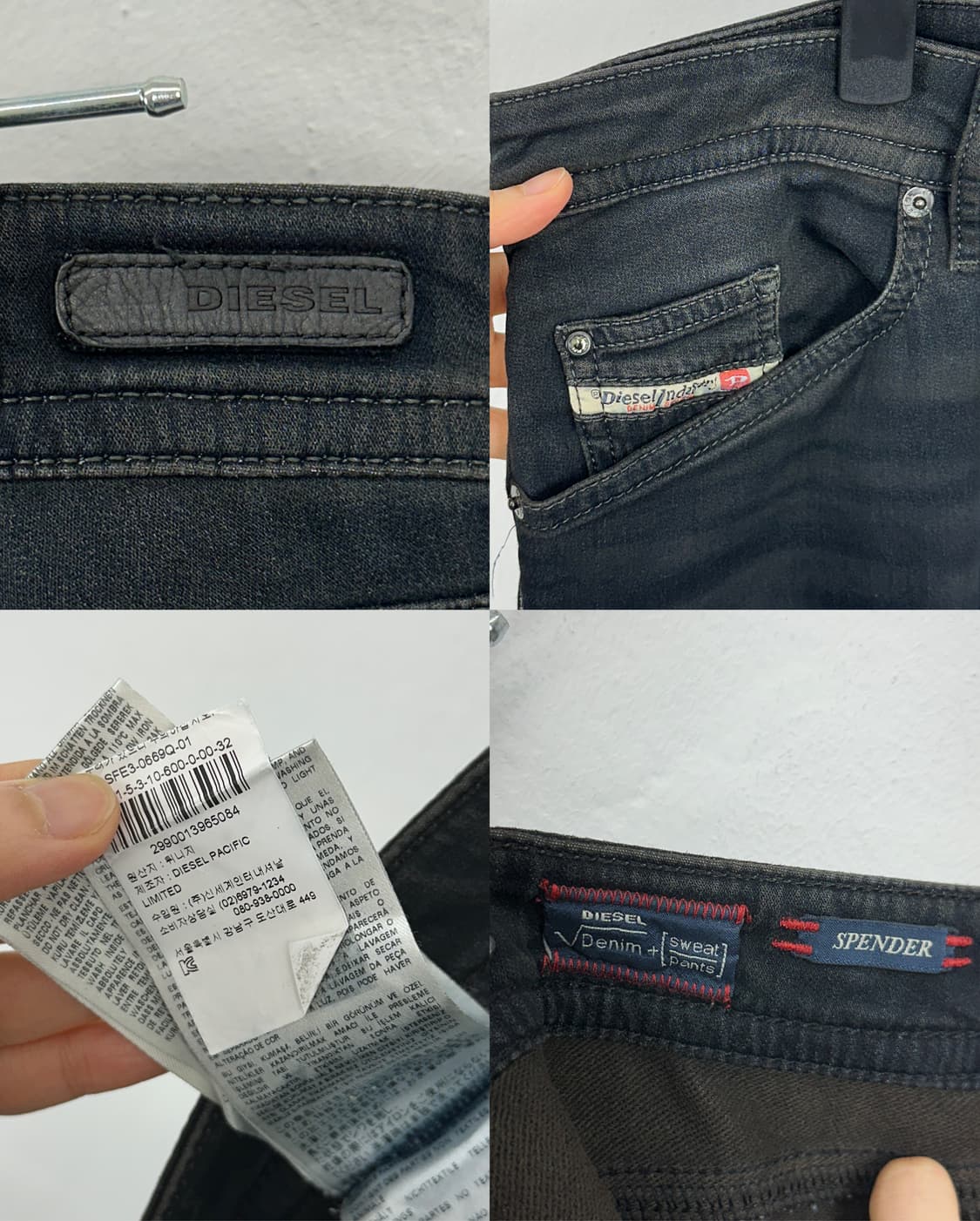 Diesel 'Spender' Skinny Jeans Charcoal B 상품이미지10