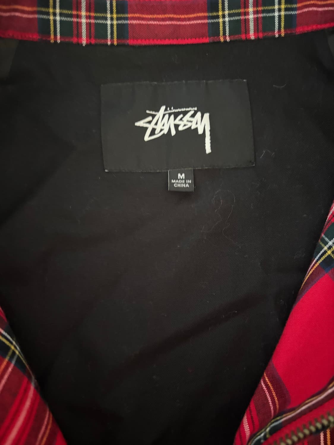 스투시 레드 체크 자켓 M 상품이미지3