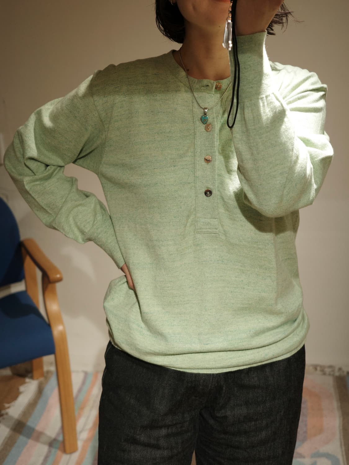 45rpm 코튼 버튼 티셔츠 4사이즈 (추천 55-66) 상품이미지2